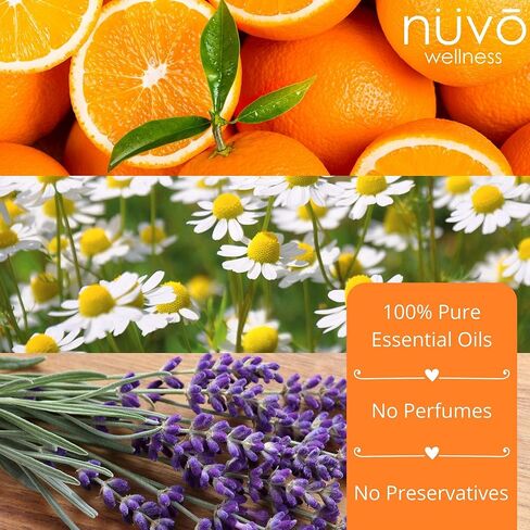 NUVO WELLNESS Pillow Spray for Kids - Room, Linen & Deep Sleep Spray Made with Therapeutic Essential Oils - Lavender, Chamomile & Orange Blend - (3.3oz) in Saudi Arabia