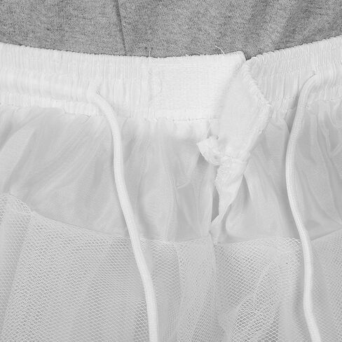 White 3 Layers Girl Petticoat Hoopless Crinoline Short Tulle Wedding Flower Girl Slip Underskirt in Kuwait