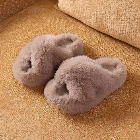 Kids Fleece Slippers - Soft Plush-Lined House Shoes with Non-Slip Sole, Cozy Warm Indoor Shoes for Girls in Saudi Arabia