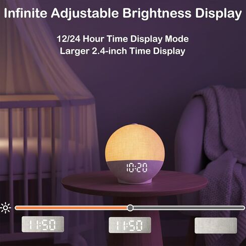 Sunrise Alarm Clock with Sound Machine, Natural Wake Up Light with Night Light, 30 Sleep Sounds, White Noise Machine Alarm Clocks for Bedrooms, Heavy Sleepers in Saudi Arabia