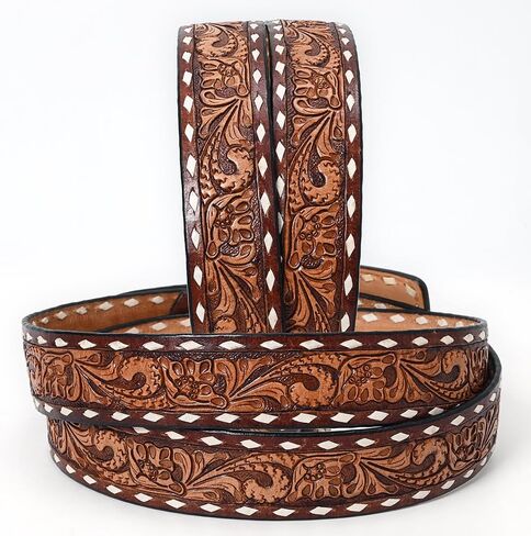 American Darling Beautifully Hand Tooled Brown Genuine American Leather Belt Men and Women Western Belt with Removable Buckle in Saudi Arabia