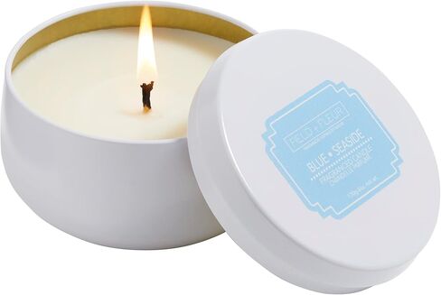شمعة Field + Fleur من Hillhouse Naturals في علبة بيضاء 100% مزيج شمع الصويا - 6 أونصة (عشب مقطوع) in Kuwait