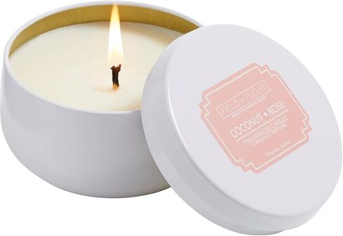 شمعة Field + Fleur من Hillhouse Naturals في علبة بيضاء 100% مزيج شمع الصويا - 6 أونصة (عشب مقطوع) in Kuwait