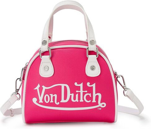 حقيبة بولينج كلاسيكية للنساء من Von Dutch - حقيبة يد نسائية بحزام قابل للتعديل، جزء داخلي واسع، وتصميم شعار أيقوني in Saudi Arabia