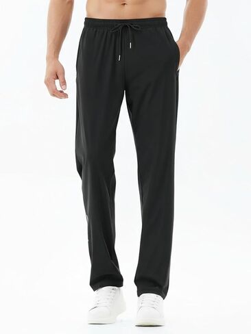 Men Sweatpants with Zipper Pockets Stretch Lightweight Athletic Track Pants for Joggers,Running,Workout,Gym in Saudi Arabia