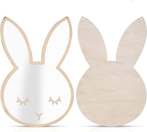 Keenso Decorative Mirror Acrylic Wall Sticker with Cute Design Hanging or Sticking Home Decor for Children Kids Room, Very Cute Design, 2 Pieces (#1) in Saudi Arabia
