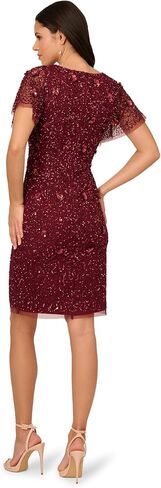 Adrianna Papell Women's Bead Mesh Dolman Sheath in Saudi Arabia