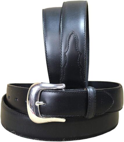 Tony Lama Men's Longhorn Leather Dress Belt Reg And Big Black 44 in Saudi Arabia