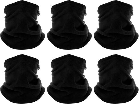 6 Pack Winter Neck Warmers Face Mask for Men Women Fleece Neck Gaiter Mask Face Cover Balaclava Scarf in Saudi Arabia