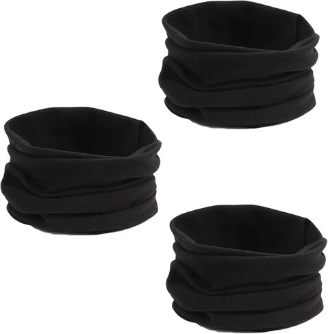 3PCS Winter Neck Warmer Warm Neck Gaiter Face Mask Solid Color Scarves Face Cover Scarf For Men Women in Saudi Arabia