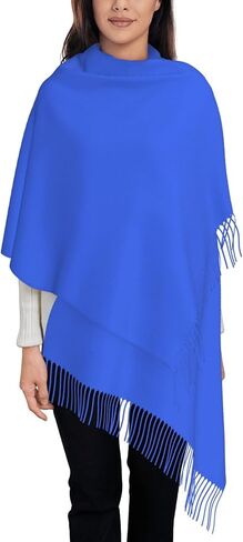 Soft Cashmere-Feel Pashmina Scarf for Women, Oversized Shawl Wrap with Tassels, Cozy Winter/Fall Travel Wrap in Saudi Arabia