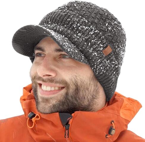 قبعة TOP-EX DryKnit™ مقاومة للماء بنسبة 80% من صوف ميرينو مع حافة - قبعة تزلج مبطنة بالصوف للطقس البارد والرؤوس الكبيرة in Kuwait