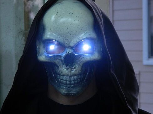 Dead Head Props Halloween costume Prop CosPlay wearable Led Eyes Glasses with micro effects controller for Masks (WHITE) in Saudi Arabia