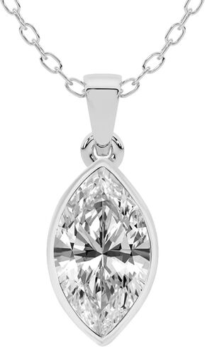 FRIENDLY DIAMONDS 0.75 Carat - 6 Carat IGI Certified Lab Grown Diamond | Allure Bezel Lab Diamond Necklace 14K Or 18K Gold | Anniversary Or Christmas Gift For Her| EF-VS Quality in Saudi Arabia