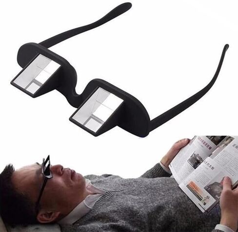 Creative High Definition Horizontal Crystal + Plastic Lie Down Glasses(Black) in Saudi Arabia