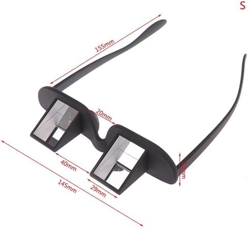 Creative High Definition Horizontal Crystal + Plastic Lie Down Glasses(Black) in Saudi Arabia