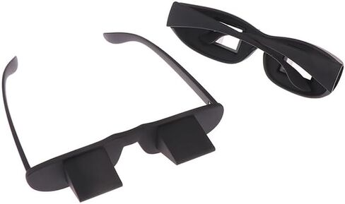Creative High Definition Horizontal Crystal + Plastic Lie Down Glasses(Black) in Saudi Arabia
