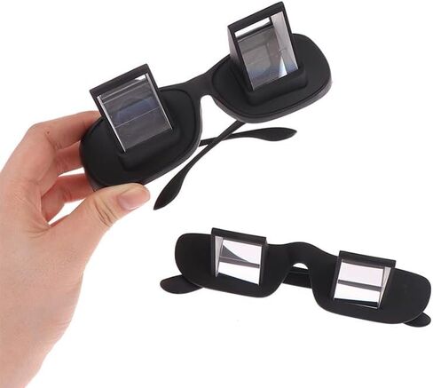 Creative High Definition Horizontal Crystal + Plastic Lie Down Glasses(Black) in Saudi Arabia