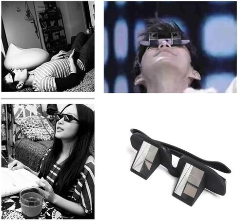 Creative High Definition Horizontal Crystal + Plastic Lie Down Glasses(Black) in Saudi Arabia