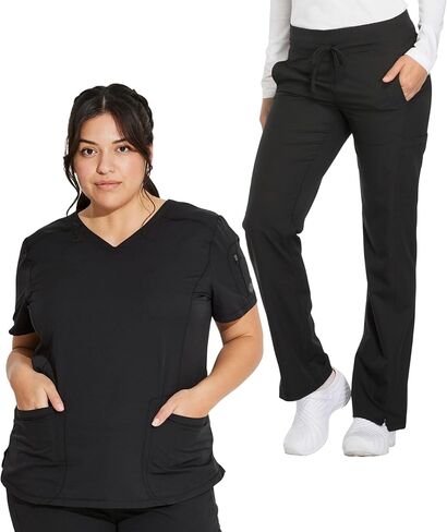 Dickies Women Scrub Set, Contemporary Fit, V-Neck Top DK730 and Mid Rise Straight Leg Drawstring Pant DK130 in Saudi Arabia