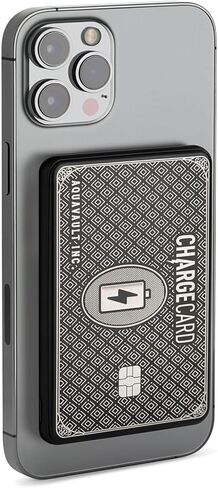 Ultra Thin Wireless Phone Charger. Portable Magnetic Power Bank that Fits in Your Wallet. 5000mAh & 20W Fast Charge. Works with Iphone 12-15 and other Phones with Magnetic Charging Tech. ChargeCard in Kuwait