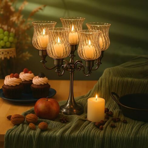 6 Pack 3.74" Tall Candle Holder Glass Votive Holders with Peg Silicone Bases Glass Candle Cups for Tealights, LED Candles Religious Ceremonies for Weddings Home Church Holiday Decorations in Saudi Arabia