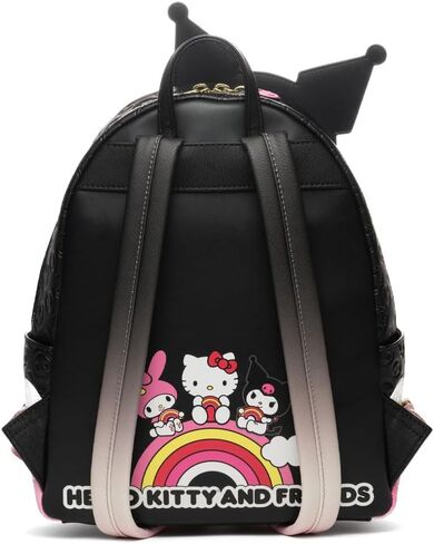 Loungefly Sanrio Kuromi, My Melody, and Hello Kitty Glow In The Dark Triple Pocket Womens Backpack in Saudi Arabia