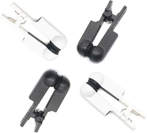 Ear Clip Electrode Double-Sided Rubber Head Comfortable, Compatible for Tens Unit & CES Stimulation, White + Black 4 Pieces in Kuwait
