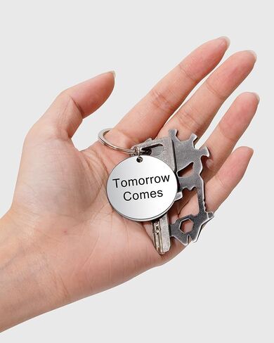 Game Inspired 33 Keychain, Expedition Silver Stainless Steel Double-Sided Laser-Engraved Key Ring in Saudi Arabia