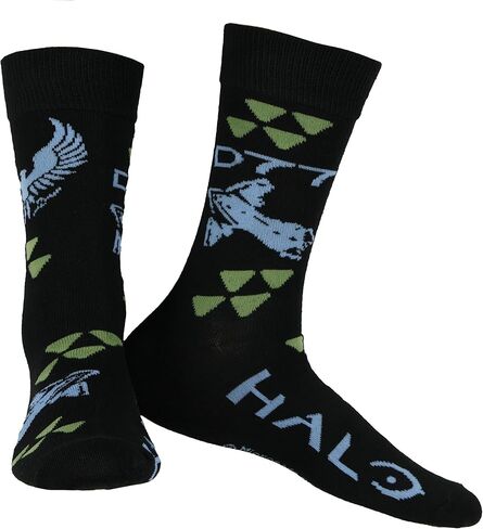 جوارب Bioworld Halo Socks للرجال من Master Chief Military Game مكونة من 5 أزواج من الجوارب متوسطة الساق in Kuwait