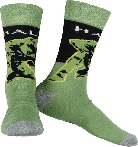 جوارب Bioworld Halo Socks للرجال من Master Chief Military Game مكونة من 5 أزواج من الجوارب متوسطة الساق in Kuwait