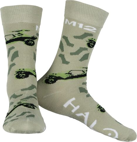 جوارب Bioworld Halo Socks للرجال من Master Chief Military Game مكونة من 5 أزواج من الجوارب متوسطة الساق in Kuwait