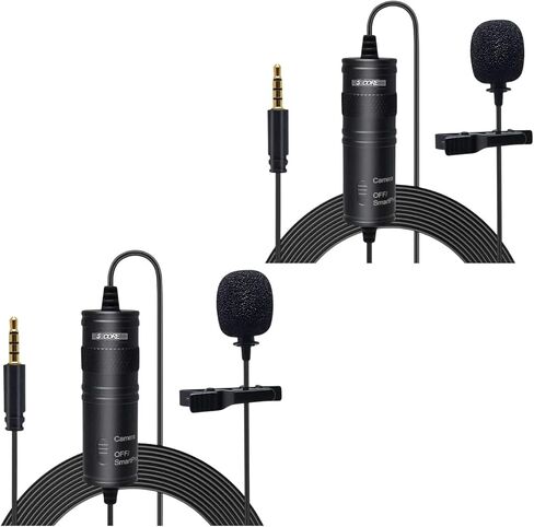 5 CORE Professional Omnidirectional Lavalier Microphone 3.5mm Clip-On Lapel Mic for Smartphone DSLR Camera PC Interview Video Camcorders Audio Recorder cm 001 in Saudi Arabia