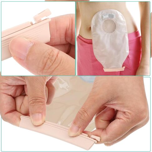 10Pcs Ostomy Bag Clips, Leak-Proof Drainable Pouch Clamps, Reusable Tail Closure Sealing Clip, Ostomy Bag Colostomy Supplies Fistula Accessories in Saudi Arabia