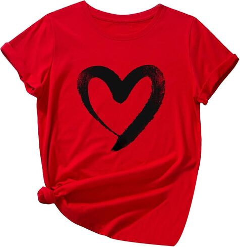 SOLY HUX Women's Cute Graphic Tees Cartoon Casual Summer Tops Short Sleeve T Shirts in Kuwait