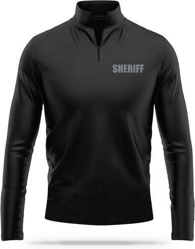 Sheriff Utility Quarter-Zip - USA Patriotic Pullover - 100% Polyester for Odor Free & Moisture-Wicking Comfort. in Saudi Arabia