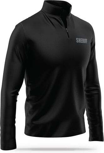 Sheriff Utility Quarter-Zip - USA Patriotic Pullover - 100% Polyester for Odor Free & Moisture-Wicking Comfort. in Saudi Arabia