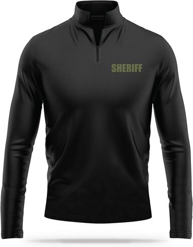 سحاب رباعي من Sheriff Utility - بلوفر وطني أمريكي - 100% بوليستر لراحة خالية من الروائح وماصة للرطوبة. in Saudi Arabia