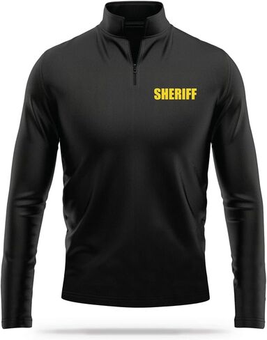 Sheriff Utility Quarter-Zip - USA Patriotic Pullover - 100% Polyester for Odor Free & Moisture-Wicking Comfort. in Saudi Arabia