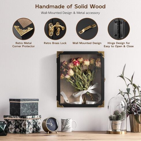 صندوق الظل العميق، حافظات عرض صناديق الظل مقاس 11 × 13 بوصة، إطار صندوق ظلال كبير، حافظات عرض داخلية عميقة مقاس 4 بوصات، صناديق ذاكرة خشبية سوداء لباقات الزفاف، تذكارات in Kuwait
