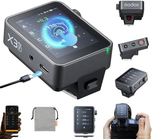 Godox X3S X3 S X3-S Trigger, Godox Flash Trigger, Touch Screen TTL Wireless Flash Trigger, with TCM Conversion, Built-in 3.7V 850mAh Li-Ion Battery, Approx 7 Days Standby for Sony Cameras (X3-S) in Saudi Arabia
