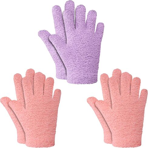 Kids Winter Gloves for Boys Girls 1-15 Years 3 Pairs Warm Particle Mink Knit Toddler Teen Gloves for Cold Weather in Saudi Arabia