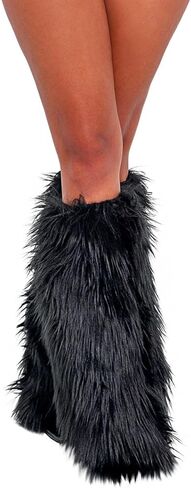 Women's Faux Fur Leg Warmers, Fuzzy Fluffy Leg Warmers Y2k for Halloween Christmas in Kuwait