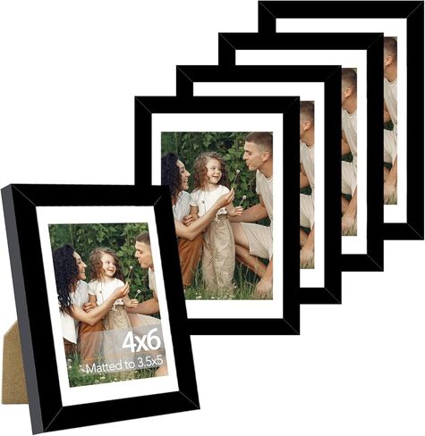 10x14 Picture Frame Set of 5 Black for 30 x 40cm Diamond Painting Art, Wall Mounting Horizontally or Vertically, 10 x 14 Wall Gallery Poster Photo Frame with Durable Shatter Resistant in Kuwait