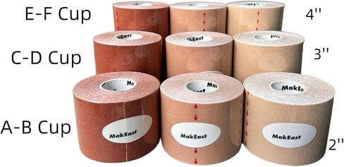 Trans Tape for Transitioning Small Size Chest Binding Tape FTM Chest Binder with Nipple Covers 2 in X 16.5 ft in Saudi Arabia