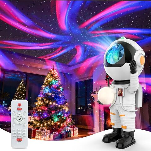 Rossetta Astronaut Galaxy Star Projector Night Light Projector for Kids | 29 Lighting Effects, Night Light Mode, Magnetic Head, Remote Control, Auto-Off Timer, Gifts for Kids, Adults, Party, Birthday in Saudi Arabia