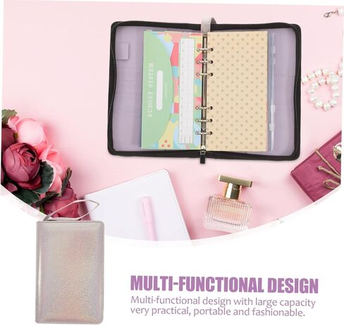 Gadpiparty 1Set Capacity Budget Envelope Clutch Bag Multifunctional PU Zipper Money Wallet with Envelopes Calculator and Stickers for Travel and Business in Saudi Arabia