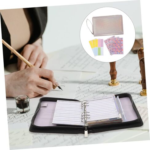 Gadpiparty 1Set Capacity Budget Envelope Clutch Bag Multifunctional PU Zipper Money Wallet with Envelopes Calculator and Stickers for Travel and Business in Saudi Arabia