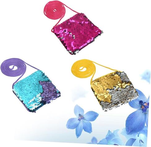 BESPORTBLE 3Pcs Sequins Coin Purse Fashion Square Bag Small Change Pouch for Boys for Jewelry Coins Keys Candy Storage in Saudi Arabia