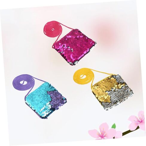 BESPORTBLE 3Pcs Sequins Coin Purse Fashion Square Bag Small Change Pouch for Boys for Jewelry Coins Keys Candy Storage in Saudi Arabia